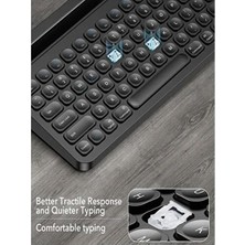 Livizmir Moda Şarjlı Bluetooth Touchpad Klavye Dual Bağlantı Xiaomi Mi Pad 5 11 Inç Uyumlu Hızlı ve Kolay Kablosuz Bağlantı Tablet ve Telefon ile Kullan Türkçe Q Klavye ZR731