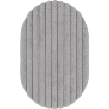 Sihirli Halı Diamor Serisi 40004 Model Gri Renk Oval Kesim Halı