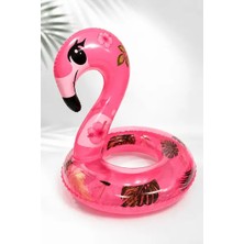 Byanes Flamingo Figürlü Simli Çocuk Yüzme Simidi 65 cm – Şişme Havuz & Deniz Simidi