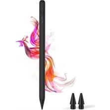 Livizmir Moda IPAD(2018-2026) Için Stylus Tablet Kalem 2018 Sonrası Tüm iPad Modellerinine Uyumlu Eğim Sensörlü Avuç Içi Reddi Aktif Stylus Kalem (Siyah)