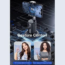 Livizmir Moda P01 360° Hareket Algılayıcı Sensörlü Akıllı Çekim Selfie Video Takip Tripodu Gimbal Telefon Tutucu Vlog Tripod