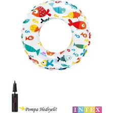 Byanes Balık Desenli Çocuk Havuz ve Deniz Simiti 61 cm 6-10 Yaş