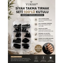 Yurish Siyah Takma Tırnak Seti 100'LÜ Kutulu