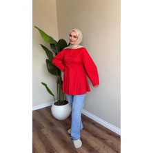 Gamze Özkurt Balon Kol Kuşaklı Tunik