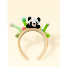 Bony Socks Panda Boncuk Aksesuarlı Taç Desenli
