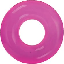 Byanes Şeffaf Jumbo Şişme Simit 76 cm Pembe