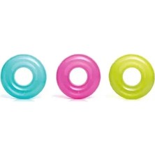Byanes Şeffaf Baskılı Jumbo Simit 76 cm Pembe