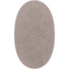 Sihirli Halı Nuvy Serisi 40003 Model Taş Renk Oval Kesim Halı