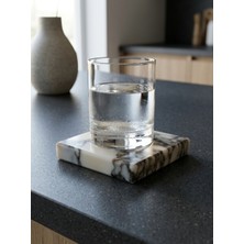 Pergamon Marble Mermer Bardak Altlığı Gerçek Mermer 10 cm