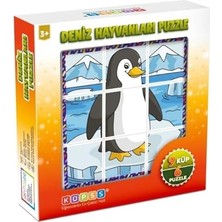 Livizmir Moda Deniz Hayvanları 3D Puzzle - 9 Küp 6 Yapboz