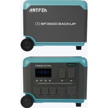Antfea F3600 Ultra Taşınabilir Güç Kaynağı + BF3600 Backup Yedek Batarya [ 3.6 Kw / 7.6 Kwh ]