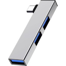Livizmir Moda 1460 USB Type C 3.0 Hub 3 Portlu Çoklayıcı Çoğaltıcı Dönüştürücü Çevirici Adaptör USB Type-C (Erkek)1xusb 3.0+2x USB 2.0 (Dişi)5 Gbps (Usb 3.0) Tek Bir Type-C Hızlı USB 3.0 ve 2 Adet USB 2.0