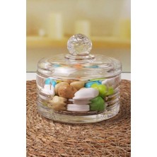 Livizmir Moda Lüx  Kapaklı Cam Şekerlik & Cam Lokumluk, Kesme Cam Lüx Şekerlik 10CM*10.5CM - (4 Model) (06648)