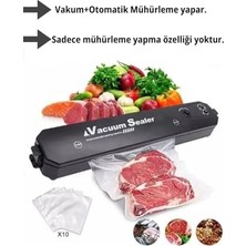 Livizmir Moda Gıda Vakum ve Mühürleme Makinesi Tazelik Koruma Ev ve Restoran 10 Adet Vakum Torbası Hediyeli