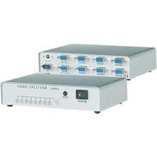 Livizmir Moda SL-2508 8 VGA 250MHZ Monitör Splitter, Siyah