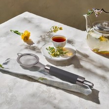 Livizmir Moda Paslanmaz Çelik Silikon Saplı Çay Süzgeci | Silikon Saplı Süzgeç – Şık ve Fonksiyonel Sunum Aracı