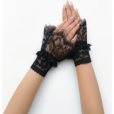 Zurafa Shop Gotik Siyah Dantel El Üstü Tamamlayıcı Aksesuar