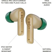 Livizmir Moda Marley Little Bird True Wireless Bluetooth Kulaklıklar Dahili Mikrofonlu Ipx4, Kulak Içi Kulaklıklarda 24 Saat Çalma Süresi, Usb-C Hızlı Şarjlı Kulaklık Kılıfı, Krem