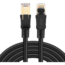Livizmir Moda Tkz 1352 Cat8 0.5 Metre 40GBPS S/ftp 2000MHZ Yüksek Hızlı 26 Awg Kablo, S/ftp Esnek Korumalı Bükümlü Çift 25/40 Gb/sn RJ45 8P8C Altın Kaplama Cat8 Internet Kablosu (0.5 Metre Cat8 1352)