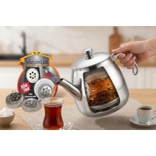 Livizmir Moda Çaydanlık Içi Süzgeç, Paslanmaz Çelik – Demlik Çay Süzgeci | Her Demliğe Uyumlu Sök-Tak Uzun Ömürlü Çay Filtresi (3, Gri)