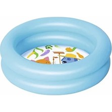 Byanes Bebek Çocuk Havuz 2 Boğumlu Içi Desenli 61*15 cm Iç Dış Mekan Balkon Teras Bebek Çocuk Havuz