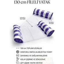 Byanes Fileli Orta Yüzeyli Serin Tutan Dayanıklı Şişme Deniz ve Havuz Yatağı 130 cm