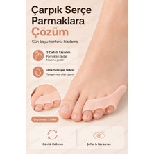 Evgereçlerim Serçe Parmak Bunyon Düzeltici 3 Parmağa Geçen Ağrı Hafifletici Ayak Parmak Hizalayıcı