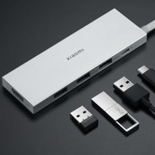Livizmir Moda Xiaomi Hub Type C 5'i 1 Arada Hub, 5 Tip (3 USB Bağlantı Noktası, 1 C Tipi Bağlantı Noktası ve Bir HDMI Bağlantısı), Windows, Andorid, Macos ve Linux ile Uyumlu, Yüksek Veri Okuma Hızı, 4K UHD