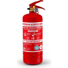 German Kupfermax 1 Kg ABC KKT Yangın Tüpü, TSE 862 EN 3-7, CE ve ISO 9001:2000 Belgelerine Sahip Tek Resmi Belgeli Araç, Ev ve İşyeri Yangın Söndürme Tüpü “4 Yıl SKT’ye Sahip”