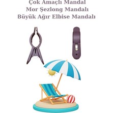 Byanes 4 Adet Delüks Büyük Boy Plaj Havlu Mandalı-Çok Amaçlı Mandal-Havlu Tutucu-Şezlong Sabitleyici
