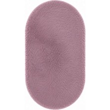 Sihirli Halı Nuvy Serisi 40007 Model Lavanta Pembe Renk Oval Kesim Halı