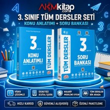 Akm Kitap Data Yayınları 3. Sınıf Tüm Dersler Konu ve Soru Bankası Seti 2 Kitap