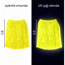 İlk El Grup  Neon Sarı Hawaii Parti Eteği 40 cm