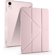 Huawei Matepad 11.5 (2025) ile Uyumlu Zore Tri-Folding Kılıf - Entegre Kalem Bölmeli, 4 Farklı Açılı Katlanabilir Standlı, Darbe Emici Pu Deri Tablet Kılıfı
