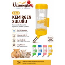 Üzümoğlu 80 ml Kemirgen Suluğu Hamster, Fare ve Küçük Kemirgenler Için Kafes Suluğu Paslanmaz Çelik Uçlu Otomatik Suluk
