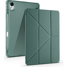 Huawei Matepad 11.5 (2025) ile Uyumlu Zore Tri-Folding Kılıf - Entegre Kalem Bölmeli, 4 Farklı Açılı Katlanabilir Standlı, Darbe Emici Pu Deri Tablet Kılıfı