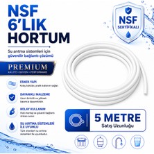 Bezos Nsf Sertifikalı Premium 6’lık Su Arıtma Hortumu 5 Metre 608696155