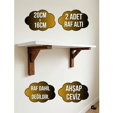 DSYapıAksesuar Goldenwooden Raf Altı Ahşap Tutucu L Raf Ahşabı Duvar Sabitleyici(Ahşap)(Ceviz)(Beyaz Çam)