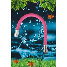 Empressco Pembe Renkli Oynar Başlıklı Spiral Musluk Başlığı Batarya Başlığı Dönebilir Boru Kubar