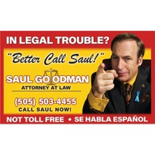 Neora Better Call Saul - Breaking Bad - Saul Goodman Parodi Kart - Koleksiyon
