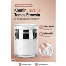Evgereçlerim Hava Pompalı Doldurulabilir Vakumlu Krem ve Fondöten Şişesi Seyahat Tipi Kozmetik Saklama Kabı