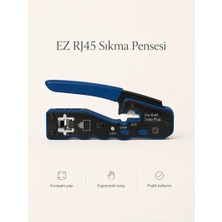 RJ45 RJ11 Sıkma Pensesi Pass Through Kablo Çakma Pense Cat5 Cat6 Ağ Kablo Soyma Kesme Krimp Crimping Tool Modüler Ethernet Internet Telefon Soket Konnektör Sonlandırma Aparatı