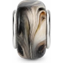 Lovecharm Özel Tasarım Obsidian Akış Murano Cam Charm