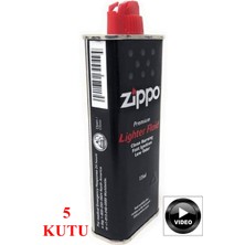 TAN EXPRESS Zippo Çakmak Benzini & Benzinli Çakmak Benzini Orjinal 125 ml x 5 Adet (Videolu)