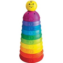 Frefly Store Fisher-Price Numaralı Kaplar Fisher-Price Numaralı Kaplar, Iç Içe Geçebilir 10 Renkli Kap, 5 Adet Topa Dönüşür W4472 W4472
