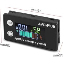 Frefly Store DC8V-DC100V Arası Akü Göstergesi, Maksimum 6133AH Kapasiteli