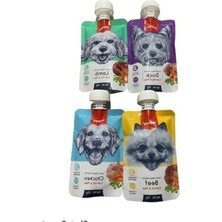 Frefly Store 4X90 gr Taze Sıvı Köpek Ödülü, Karma Paket