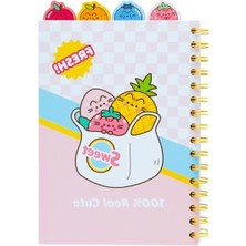 Frefly Store A5 Proje Defteri - 4 Bölmeli, Pusheen Temalı