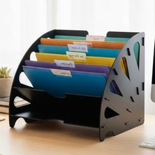 Frefly Store A4 Boyutunda Ahşap Masaüstü Dosyalık, Çok Amaçlı Organizer