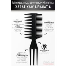 Frefly Store Siyah Profesyonel Saç Şekillendirici Wax Tarak, Üç Taraflı Tasarım